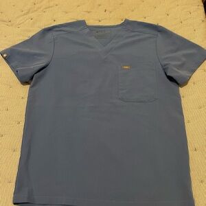 Figs Men's Short Sleeve Blue Tee